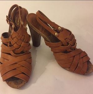 Coach Leather Strappy Heels